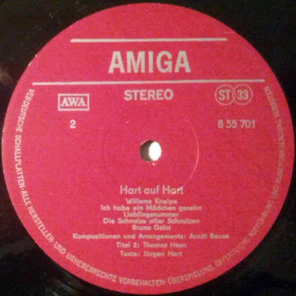 Jürgen Hart : Sing, Mei Sachse, Sing / Hart Auf Hart (LP, Album)