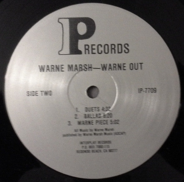 Warne Marsh : Warne Out (LP, Album, Whi)