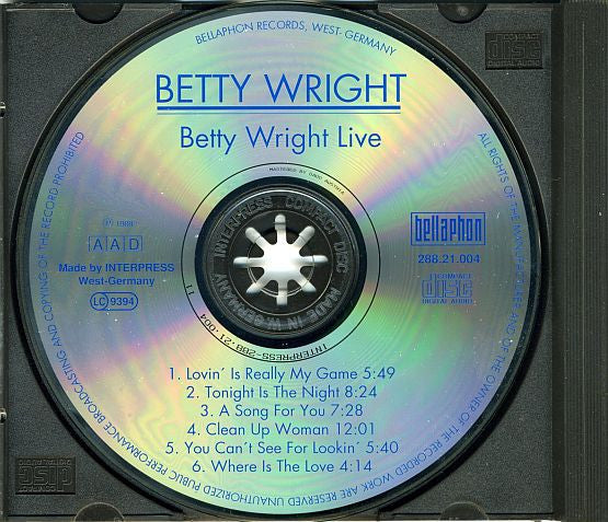 Betty Wright : Betty Wright Live (CD, Album, RE)