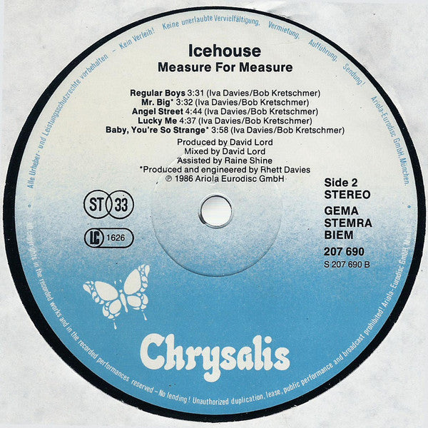 Icehouse : Measure For Measure (LP, Album)