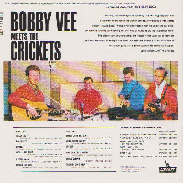 Bobby Vee Meets The Crickets (2) : Bobby Vee Meets The Crickets (CD, Album, RE)