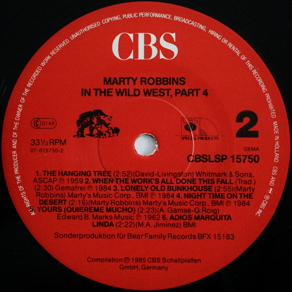 Marty Robbins : In The Wild West, Part 4 (LP, Album, Comp)