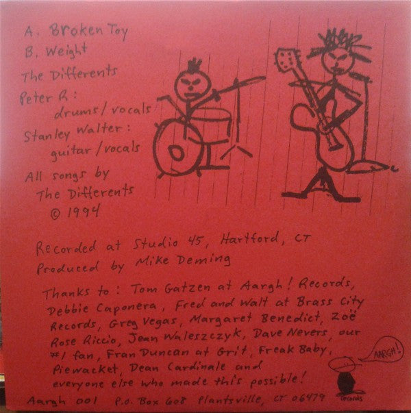 The Differents (3) : Broken Toy / Weight (7", Single)