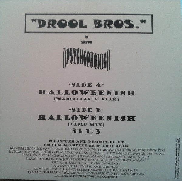 Drool Brothers : Halloweenish (7", Ora)