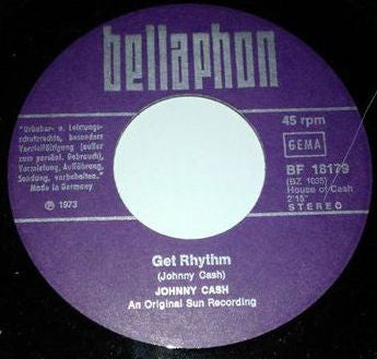 Johnny Cash : Get Rhythm / Folsom Prison Blues (7", Single)