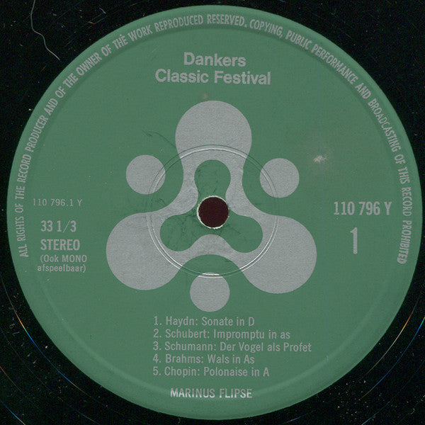 Marinus Flipse : Recital In De Kleine Zaal (LP)