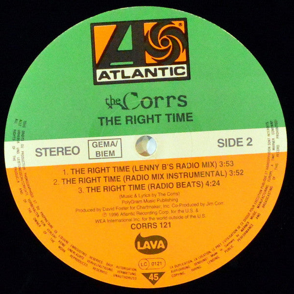 The Corrs : The Right Time (12", Single)