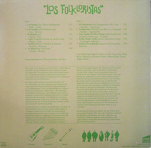 Los Folkloristas : Mexico - Arriba Senor, Arriba (LP, Album)