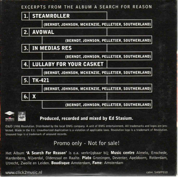 Kilgore : A Search For Reason (CD, Promo, Exc)