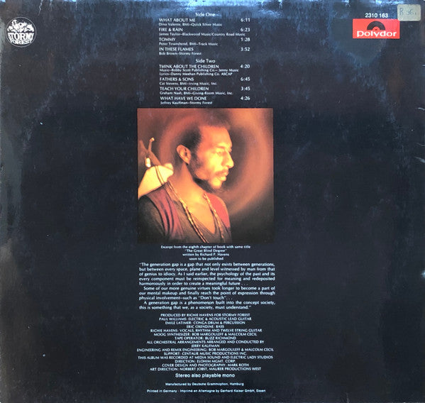 Richie Havens : The Great Blind Degree (LP, Album)