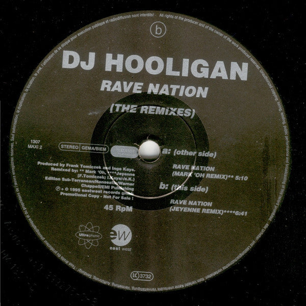 DJ Hooligan : Rave Nation (The Remixes) (2x12", Maxi, Promo)