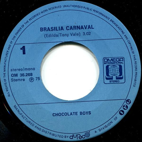 Chocolate Boys : Brasilia Carnaval / El Bimbo (7", Single)