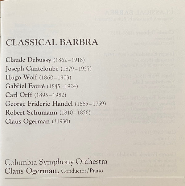 Barbra Streisand : Classical ... Barbra (CD, Album, RE)