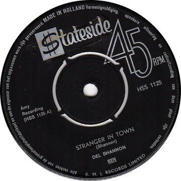 Del Shannon : Stranger In Town (7", Single)