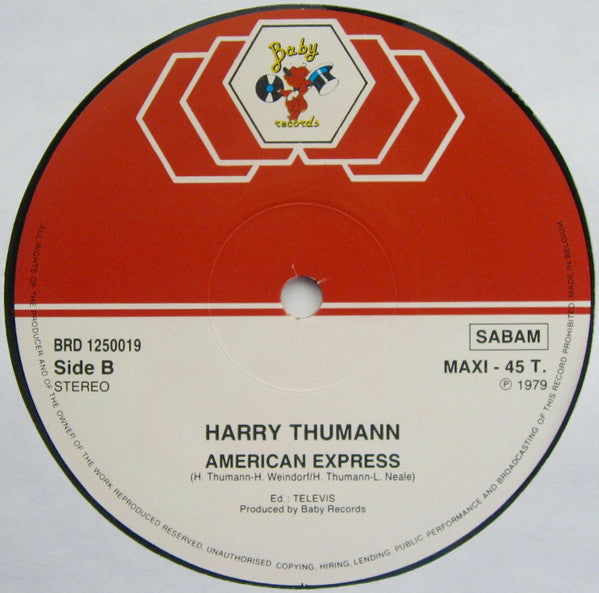 Harry Thumann : Underwater / American Express (12", Maxi, RE)