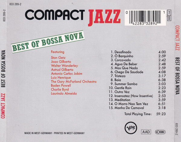 Various : Best Of Bossa Nova (CD, Comp)