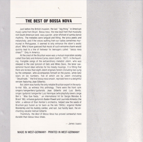 Various : Best Of Bossa Nova (CD, Comp)