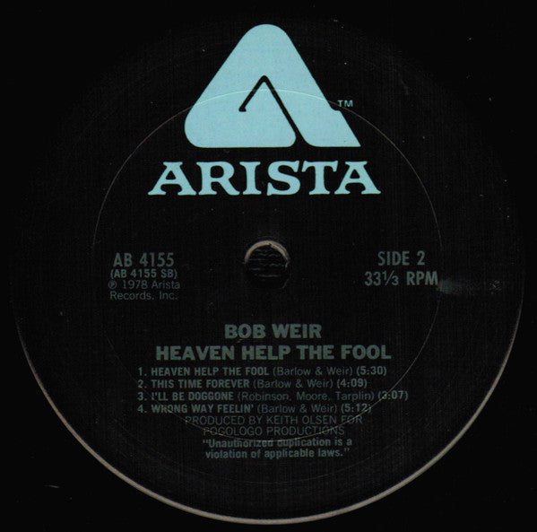 Bob Weir : Heaven Help The Fool (LP, Album, Ter)