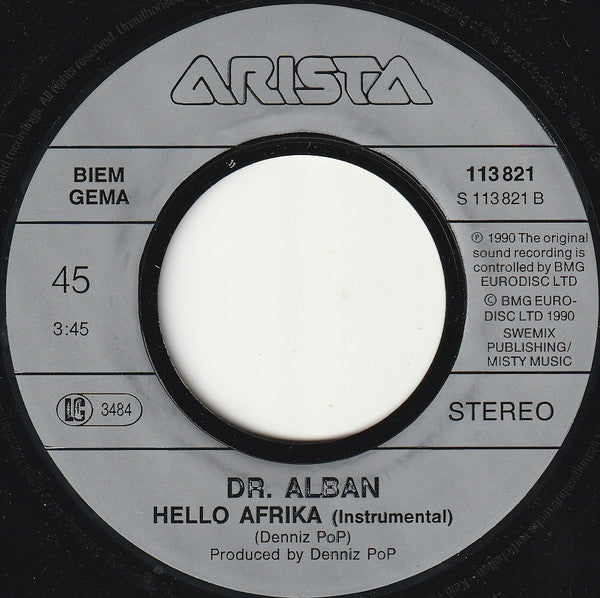 Dr. Alban Featuring Leila K.* : Hello Afrika (7", Single)