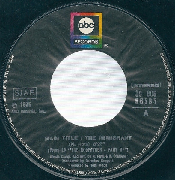 Nino Rota & Carmine Coppola : Il Padrino - Parte Il (7")