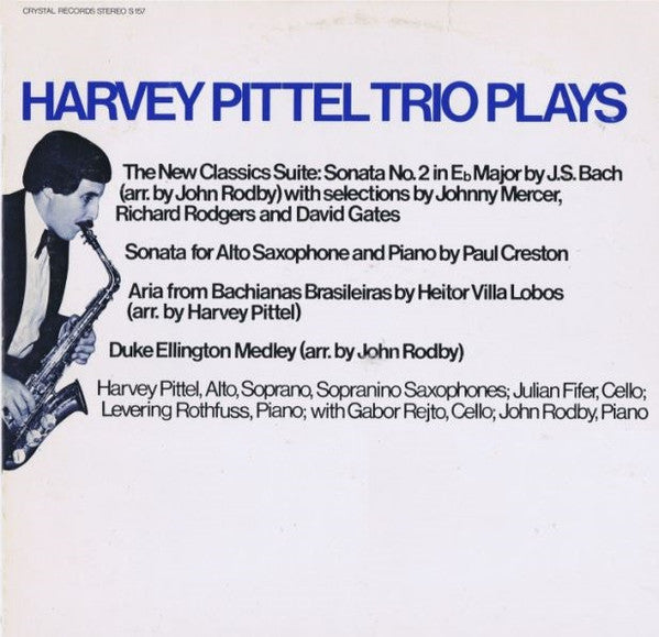 Harvey Pittel : Harvey Pittel Trio Plays (LP, Album)