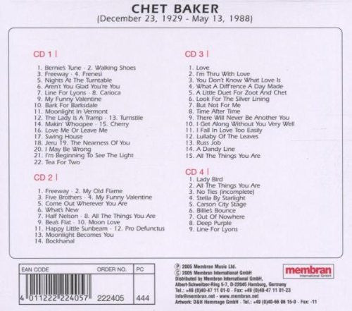 Chet Baker : Time After Time (4xCD, Comp, RM)
