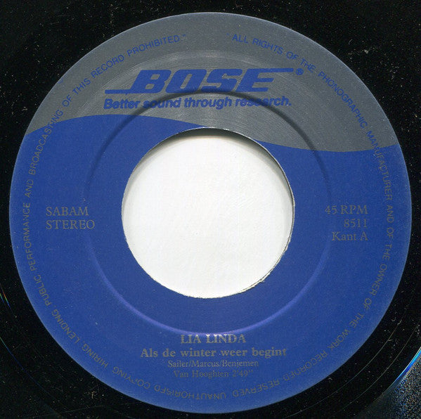 Lia Linda : Als De Winter Weer Begint (7", Single)