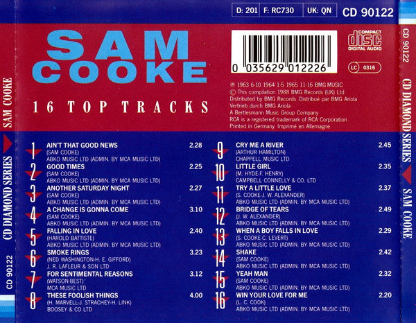 Sam Cooke : 16 Top Tracks (CD, Comp)