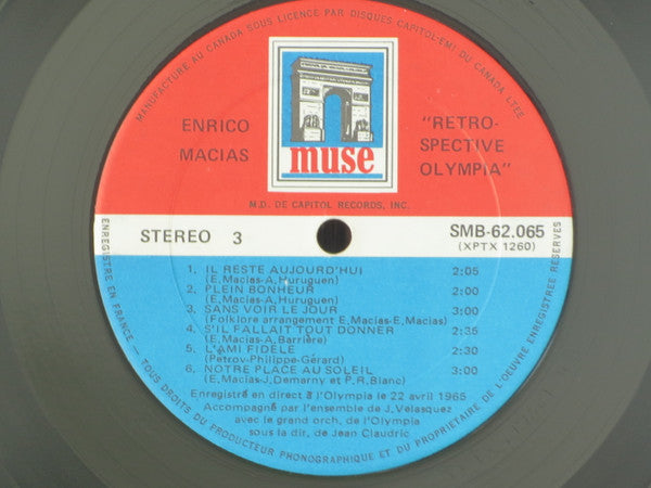 Enrico Macias : Rétrospective Olympia (2xLP, Comp)