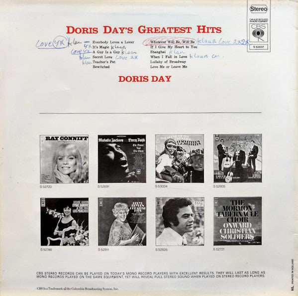 Doris Day : Doris Day's Greatest Hits (LP, Comp, RE)