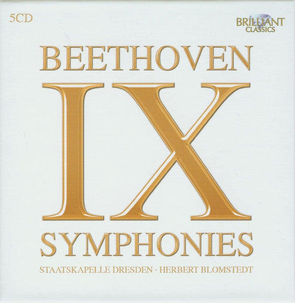 Ludwig van Beethoven, Herbert Blomstedt, Staatskapelle Dresden : IX Symphonies (5xCD, Comp, RE + Box)