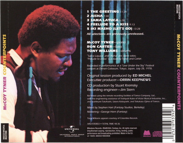 McCoy Tyner : Counterpoints - Live In Tokyo (CD, Album, RE)