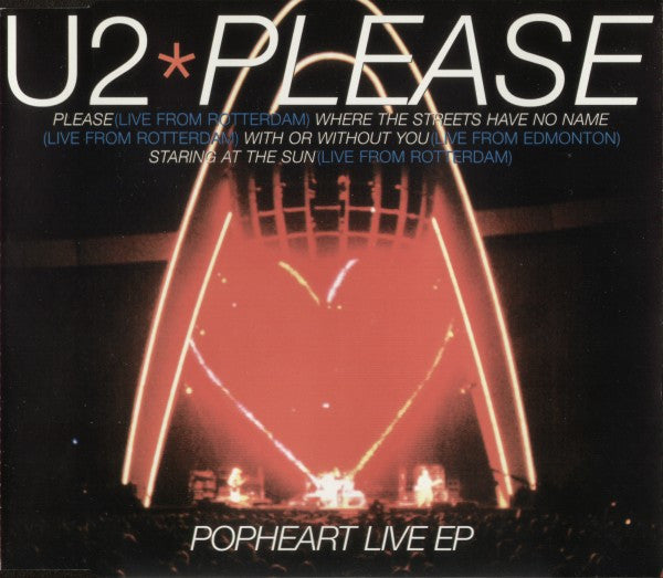 U2 : Please (Popheart Live EP) (CD, EP)