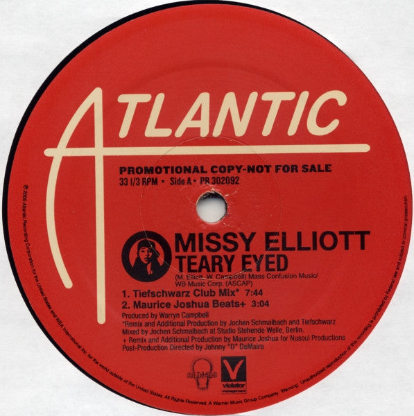 Missy Elliott : Teary Eyed (2x12", Promo)