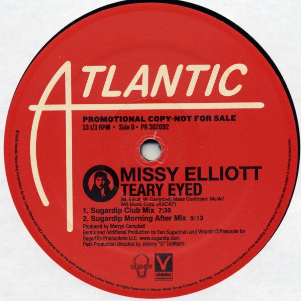 Missy Elliott : Teary Eyed (2x12", Promo)