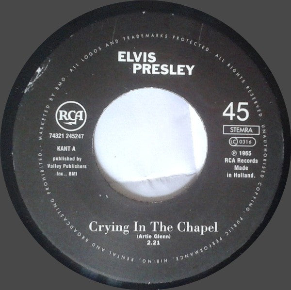 Elvis* : Crying In The Chapel (7", Single, RE)