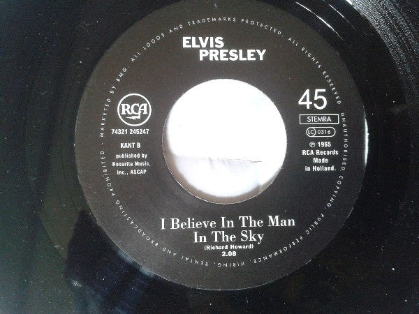 Elvis* : Crying In The Chapel (7", Single, RE)