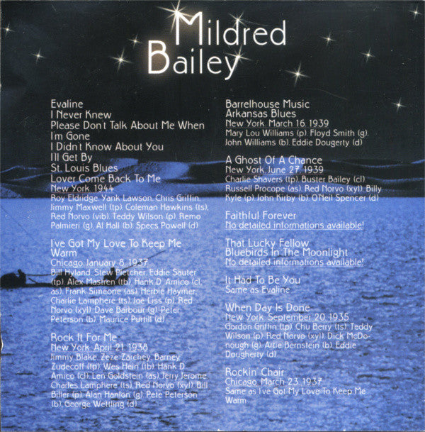 Mildred Bailey : Mildred Bailey (CD, Comp)