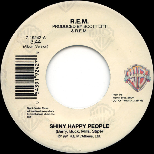 R.E.M. : Shiny Happy People / Forty Second Song (7", Single)