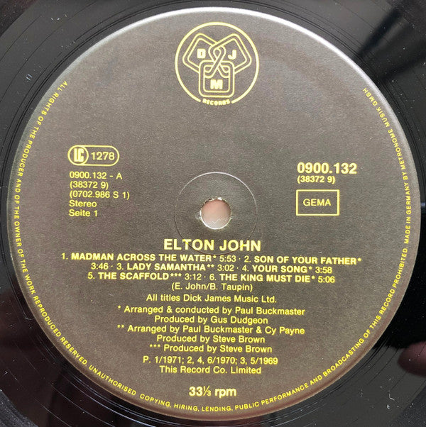 Elton John : Elton John (LP, Comp, Clu)