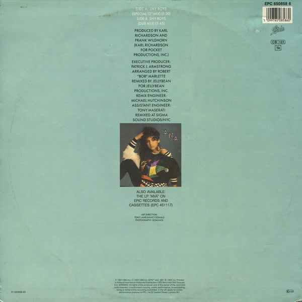 Ana : Shy Boys (12", Maxi)