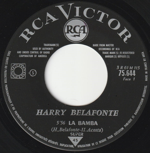 Harry Belafonte : La Bamba / Old King Cole (7", EP, RE)