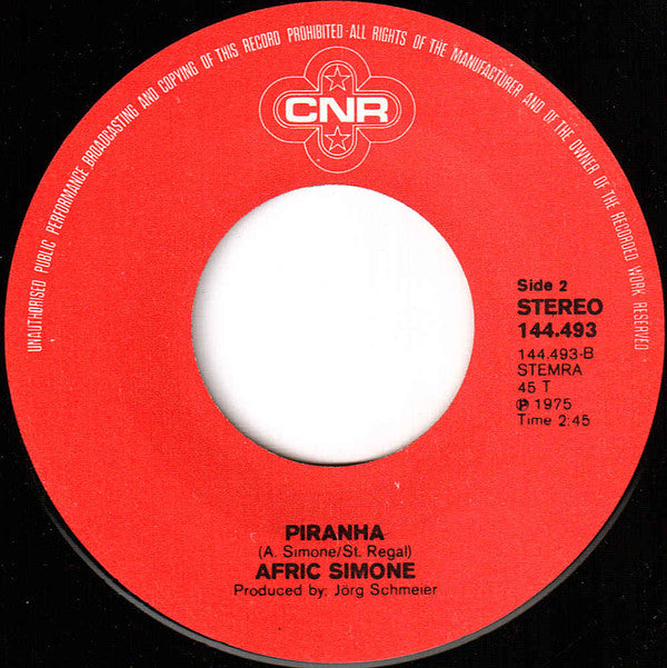 Afric Simone : Ramaya (7", Single, Red)