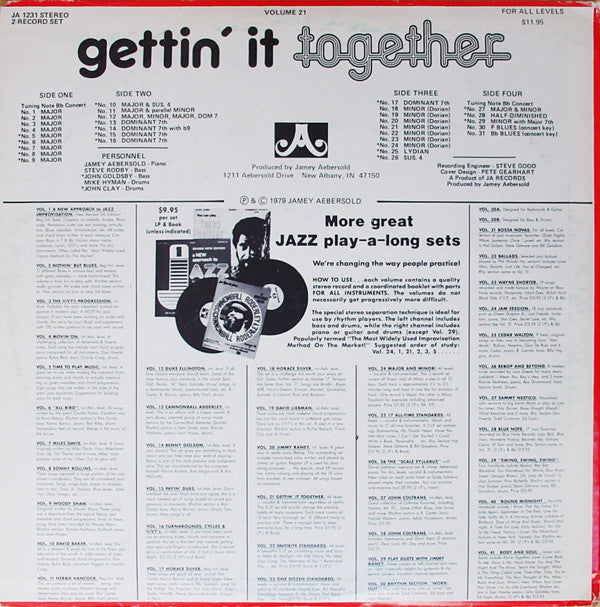 Jamey Aebersold : Gettin' It Together (2xLP)