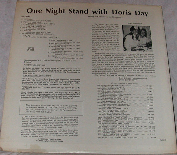 Doris Day : One Night Stand With Doris Day (LP)