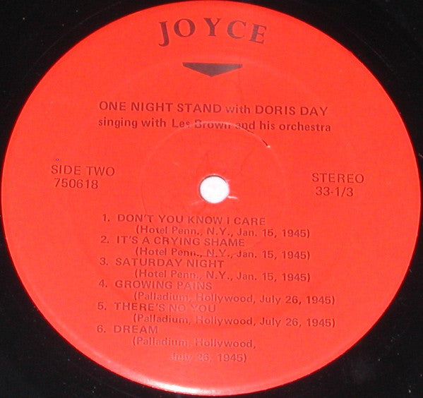 Doris Day : One Night Stand With Doris Day (LP)