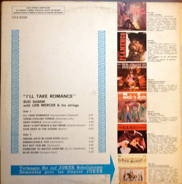 Bud Shank With Len Mercer And His Orchestra : I'll Take Romance (LP, Mono)
