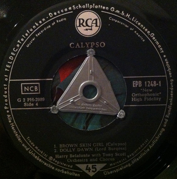 Harry Belafonte : Calypso (7", EP)