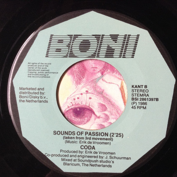 Coda (14) : Sounds Of Passion (7", Single, Ltd)