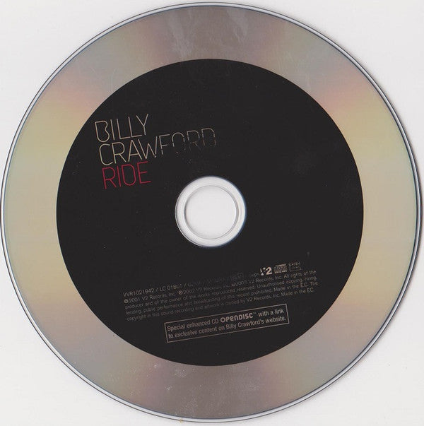 Billy Crawford : Ride (CD, Album, Enh, Col)